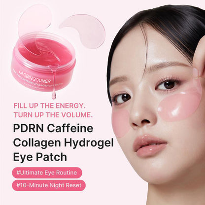 LAOBINGGUNER Pink Caffeine Collagen Eye Patch for Night Care