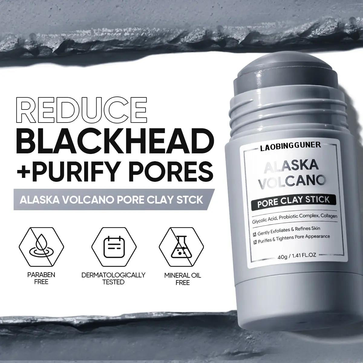Reduce Blackheads + Cleanse Pores。Mud mask stick