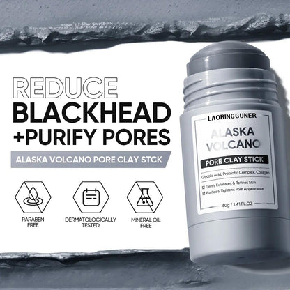 Reduce Blackheads + Cleanse Pores。Mud mask stick