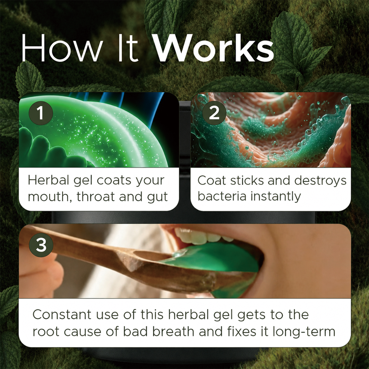 Anti-Bad Breath Herbal Gel Supplement by Laobingguner™