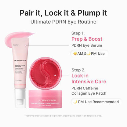 LAOBINGGUNER Pink Caffeine Collagen Eye Patch for Night Care